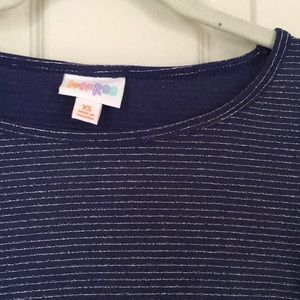 LulaRoe Elegant Irma XS: Royal blue, white, red